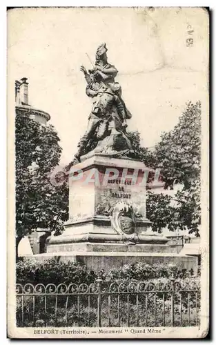 Cartes postales Belfort Monument Quand Meme