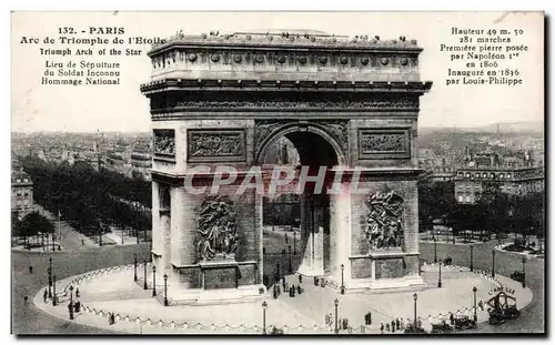 Cartes postales Paris Arc de Triomphe de l&#39Etoile