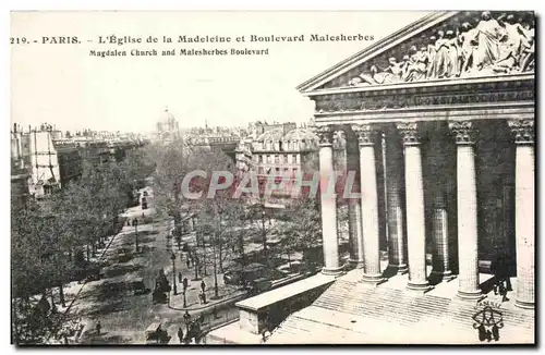 Ansichtskarte AK Paris de la Madeleine et Boulevard Malesherbes