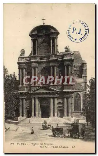 Cartes postales Paris L&#39Eglise St Gervais