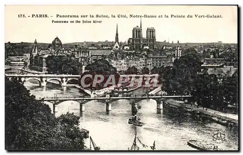 Ansichtskarte AK Paris Panorama sur la Seine La Cite Notre Dame et la Pointe du Vert Galant