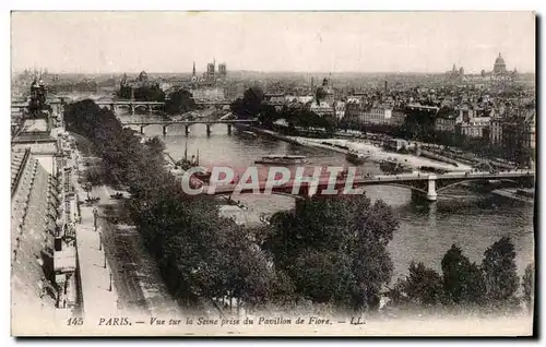 Cartes postales Paris Vue Sur La Seine Prise Du Pavillon De Flore