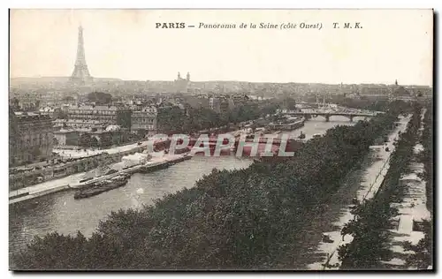 Cartes postales Paris Panorama De La Seine Tour Eiffel