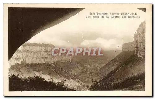 Ansichtskarte AK Jura Touriste Roches de Baume Vue prise de la Grotte des Romains