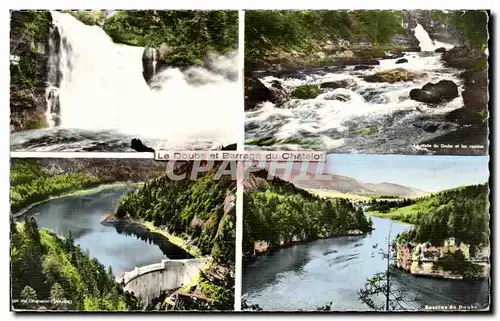 Ansichtskarte AK Le Doubs et Barrage du Chatelot le Saut du Doubs Barrage du Chatelot Frontiere Franco Suisse