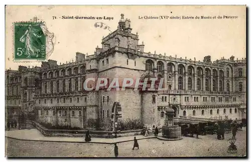 Cartes postales Saint Germain en laye le Chateau Entree du musee et du aprterre