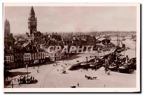 Ansichtskarte AK Dunkerque vue generale Bateaux