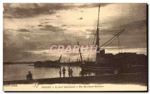 Ansichtskarte AK Toulon Le Port Marchand Bateaux