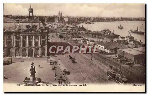 Ansichtskarte AK Bordeaux Les Quais Vus De La Douane Bateaux