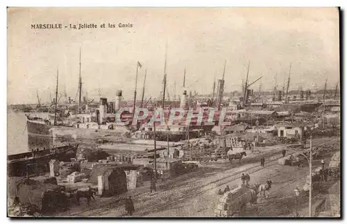 Ansichtskarte AK Marseille La Joliette Et Les Quais Bateaux