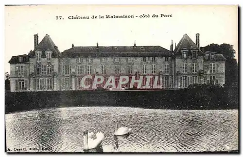 Ansichtskarte AK Rueil Chateau de la Malmaison Cote du Parc cygnes