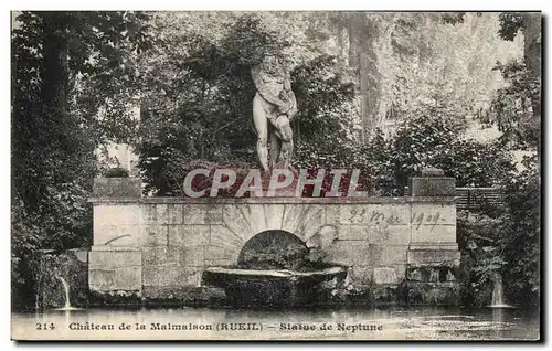 Cartes postales Rueil Chateau de la Malmaison Statue de Neptune