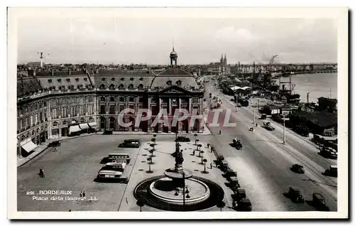 Cartes postales Bordeaux Place de la Bourse Bateaux