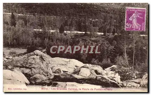 Ansichtskarte AK Milly Les Grandes Vallees La Route De Fontainebleau