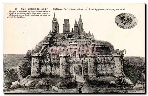 Cartes postales Montlhery Chateau Fort Reconstitue Par Roddiggiero Peinre