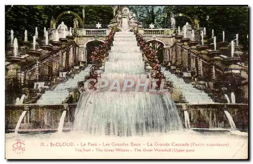 Ansichtskarte AK St Cloud Le Parc Les Grandes Eaux La Grande Cascade