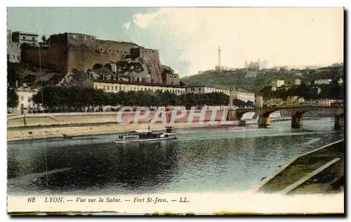 Ansichtskarte AK Lyon Vue Sur La Saone Fort St Jean