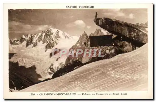 Cartes postales Savoie Tourisme Chamonix Mont Blanc Cabane du Couvercle et Mont Blanc