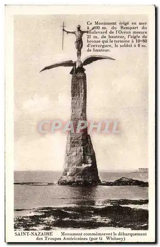 Cartes postales Saint Nazaire Monument Commenorant le debarquement des Troupes Americaines Militaria