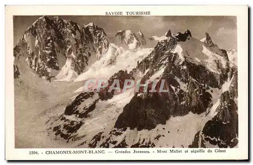 Cartes postales Savoie Tourisme Chamonix Mont Blanc Grandes Jorasses Mont Mallet et aiguille du Geant