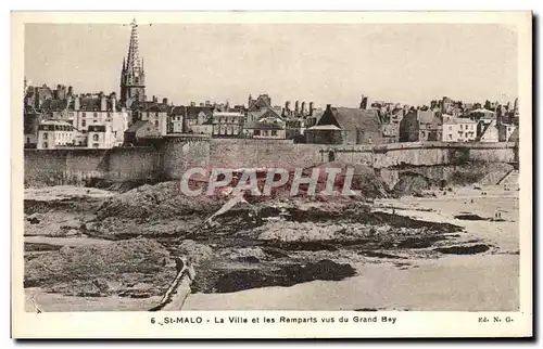 Cartes postales St Malo La Ville et les Remparts Vus du Grand Bay