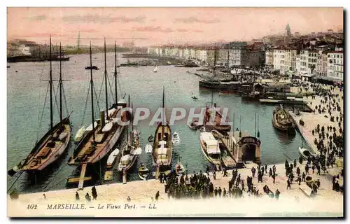 Ansichtskarte AK Merseille Le Vieux Port Bateaux