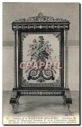 Cartes postales Chateau de la Malmaison Ecran de la Chambre a coucher de l'Imperatrice josephine