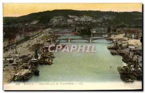 Ansichtskarte AK Rouen Panorama Pris du Transbordeur Bateaux