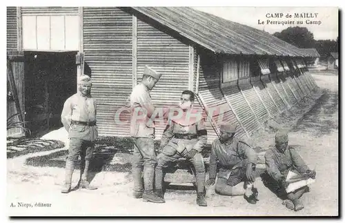 REPRO Camp De Mailley Le Perruquier Au Camp Coiffeur militaria