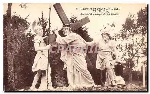 Ansichtskarte AK Calvaire De Pontchateau Jesus Est Charge De Sa Croix