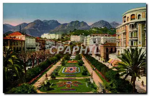 Cartes postales Menton Le jardin public