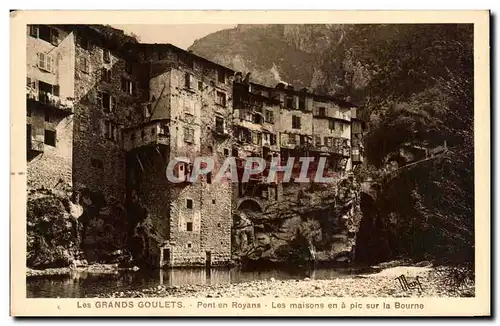 Cartes postales Les Grands Goulets Pont en Royans Les maisons en a pic sur la Bourne