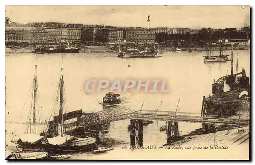 Cartes postales Bordeaux La Rade Vue prise de la Bastide Bateaux