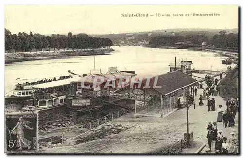 REPRO Saint Cloud La Seine et l&#39Embarcadere Peniche