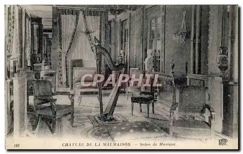 Ansichtskarte AK Chateau de la Malmaison Salon de Musique Harpe