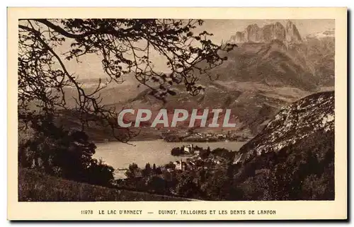 Ansichtskarte AK Le Lac D&#39Annecy Duingt Talloires et les Dents de Lanfon