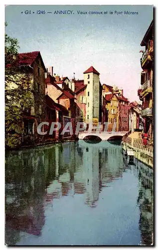 Ansichtskarte AK Annecy Vieux canaux et le Pont Morens