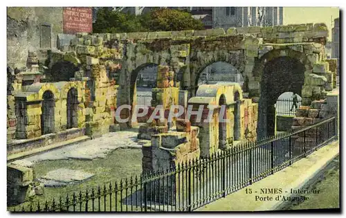 Cartes postales Nimes Interieur Porte d'Auguste