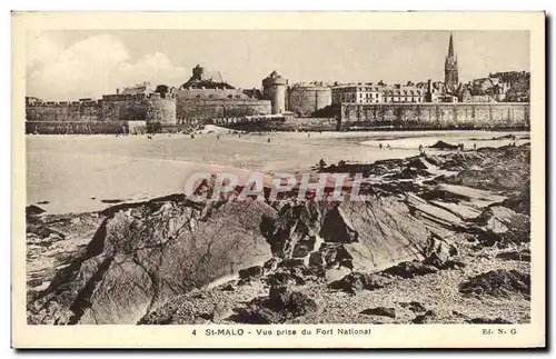 Ansichtskarte AK St Malo Vue prise du Fort National