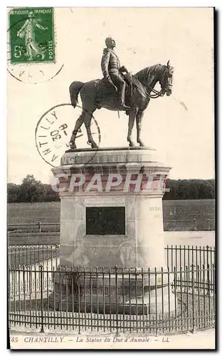 Cartes postales Chantilly La Statue du Duc d&#39Aumale