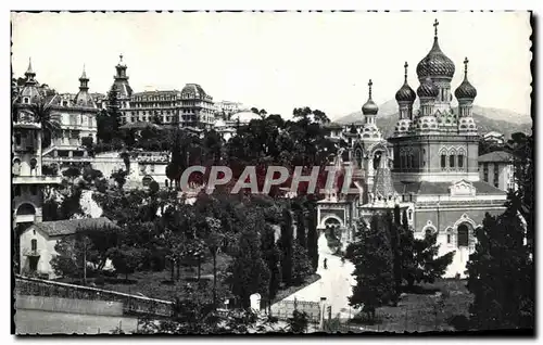 Cartes postales Nice L&#39Eglise Russe Le Lycee du Parc lmperial