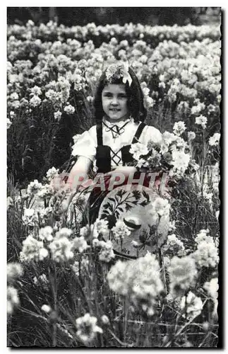 Cartes postales Cote D&#39Azur Costume du pays Cueillette des oeillets Folklore Enfant