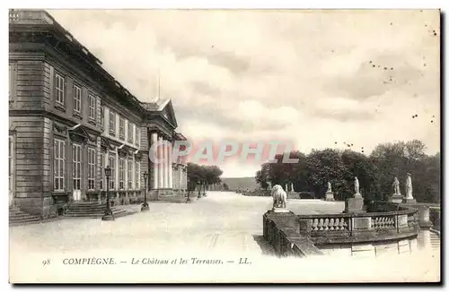 Ansichtskarte AK Compiegne Le chateau et les Terrasses