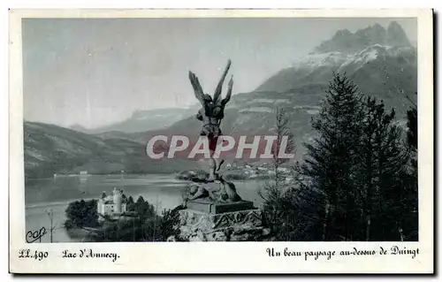 Cartes postales Lac Annecy Un beau paysage au dessus de Duingt