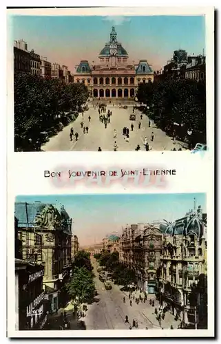 Cartes postales Saint Etienne Place de l'Hotel de Ville et Avenue de la Liberation