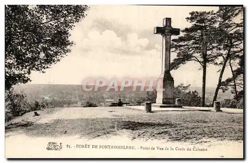 Ansichtskarte AK Foret De Fontainebleau Point de Vue de la Croix du Calvaire