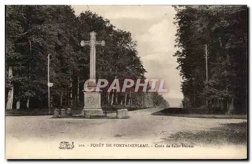 Ansichtskarte AK Foret De Fontainebleau Croix De Saint Herem