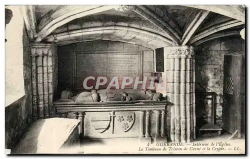 Ansichtskarte AK Guerande Interieur De l&#39Eglise Le Tombeau De Tristan De Carne Et La Crypte