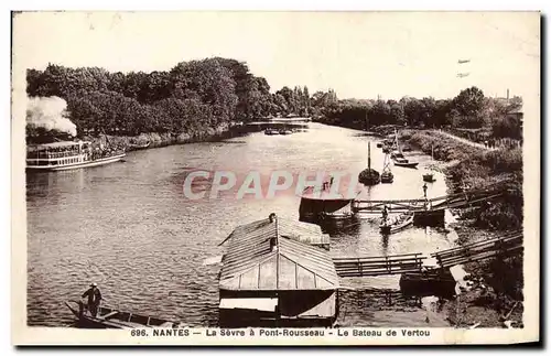 Ansichtskarte AK Nantes La Sevre A Pont Rousseau Le Bateau De Vertou