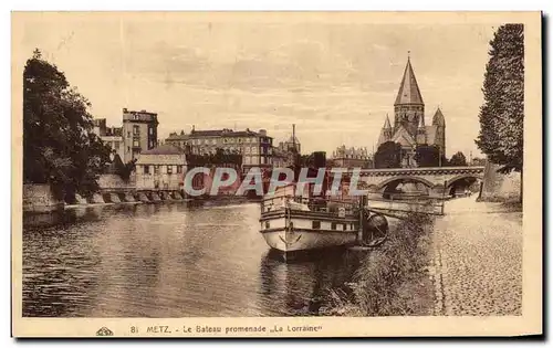 Ansichtskarte AK Metz Le Bateau Promenade La Lorraine